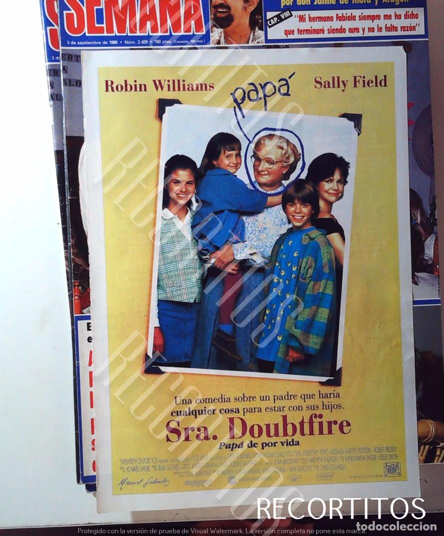 Cine: ROBIN WILLIAMS SALLY FIELD MRS DOUBTFIRE RICARD GERE CINDY CRAWFORD JEAN CLAUDE VAN DAMME MACAULAY