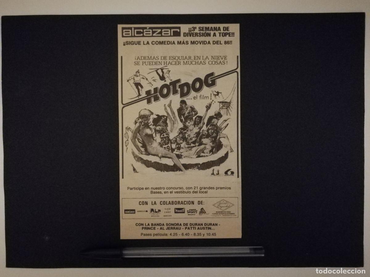 Kino: ANTIGUO ANUNCIO ENCARTONADO -A4- HOT DOG EL FILM - DAVID NAUGHTON