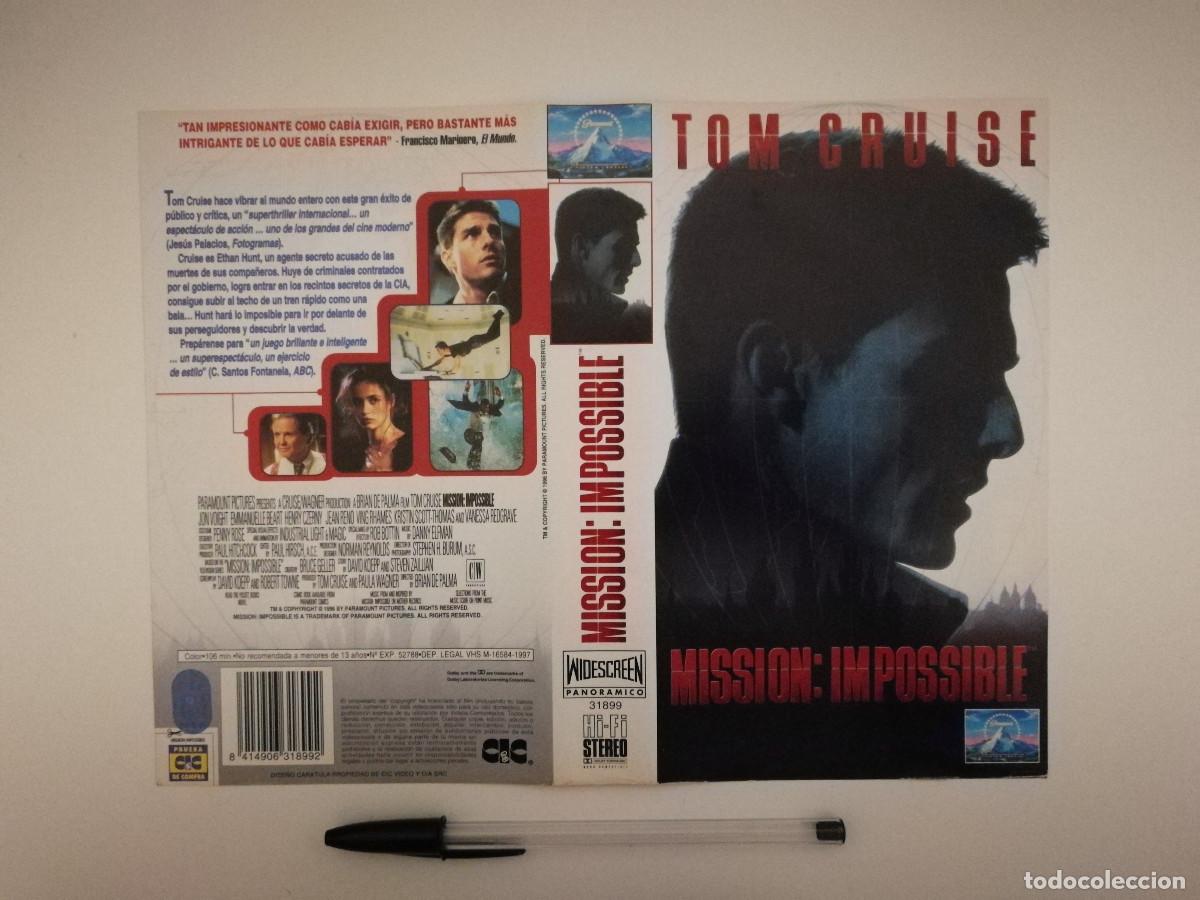 Kino: CARATULA ORIGINAL -A4- MISION IMPOSIBLE - TOM CRUISE