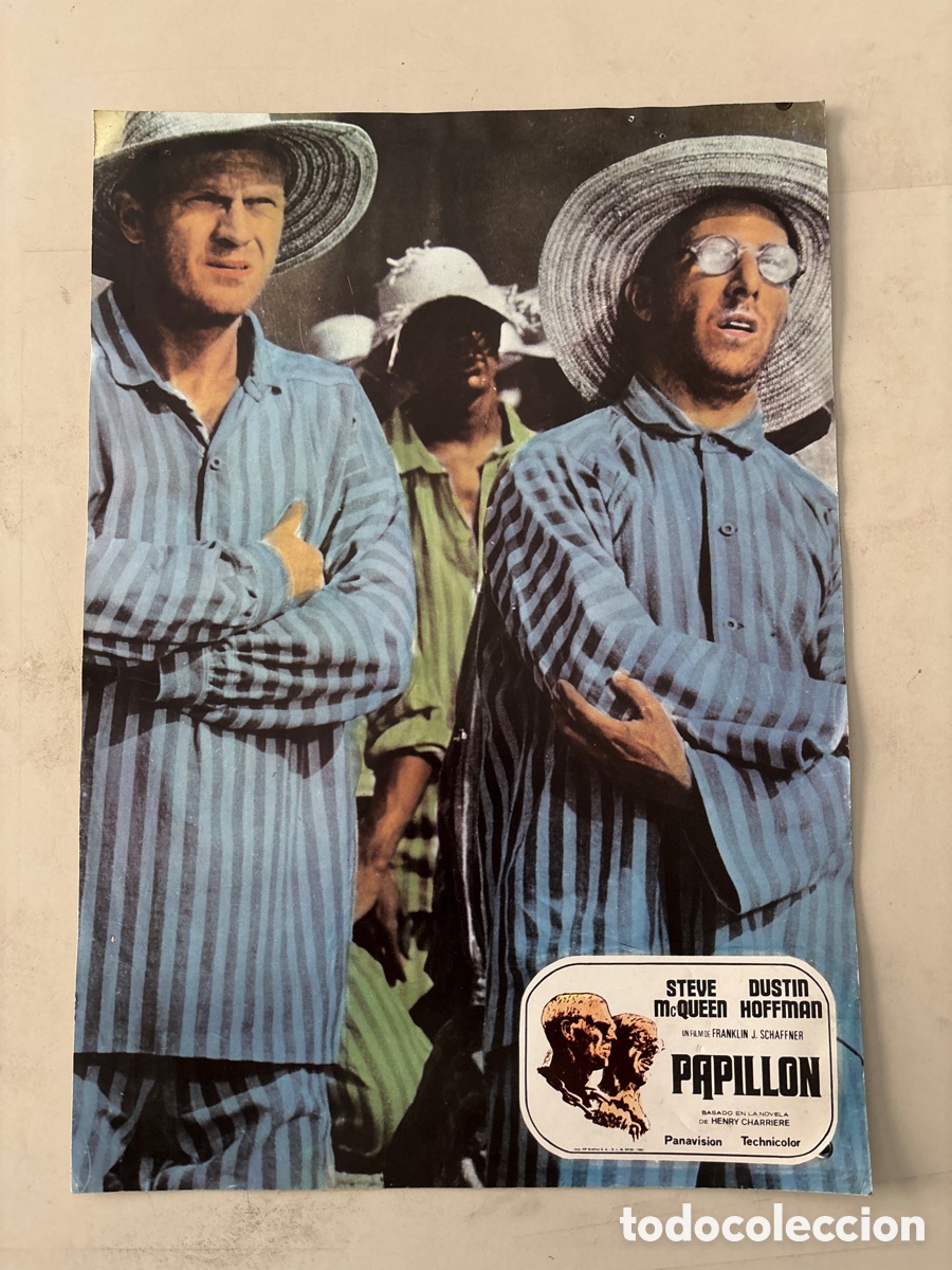 Cinema: PAPILLON. STEVE McQUEEN, DUSTIN HOFFMAN. NOVELA DE HENRY CHARRIERE.