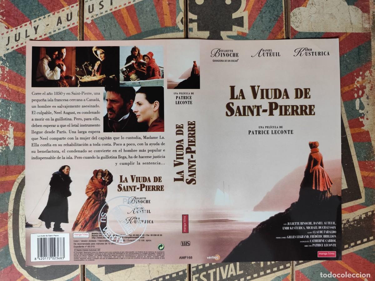 Cinema: Car&aacute;tula VHS La viuda de Saint-Pierre reversible