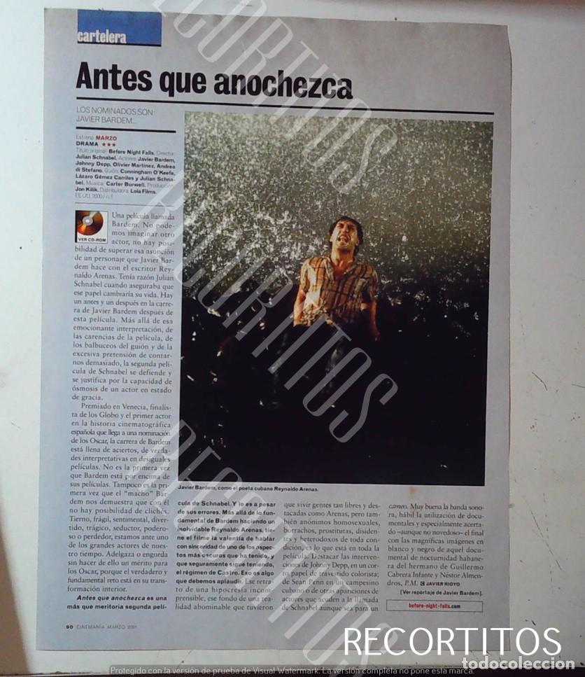 Cinema: javier bardem antes de que anochezca