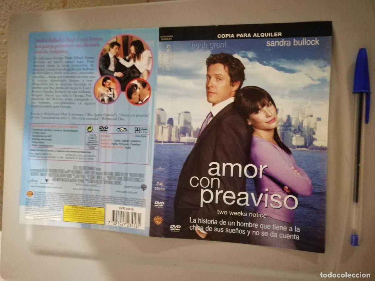 Cinema: CARATULA ORIGINAL -A4- AMOR CON PREAVISO - SANDRA BULLOCK