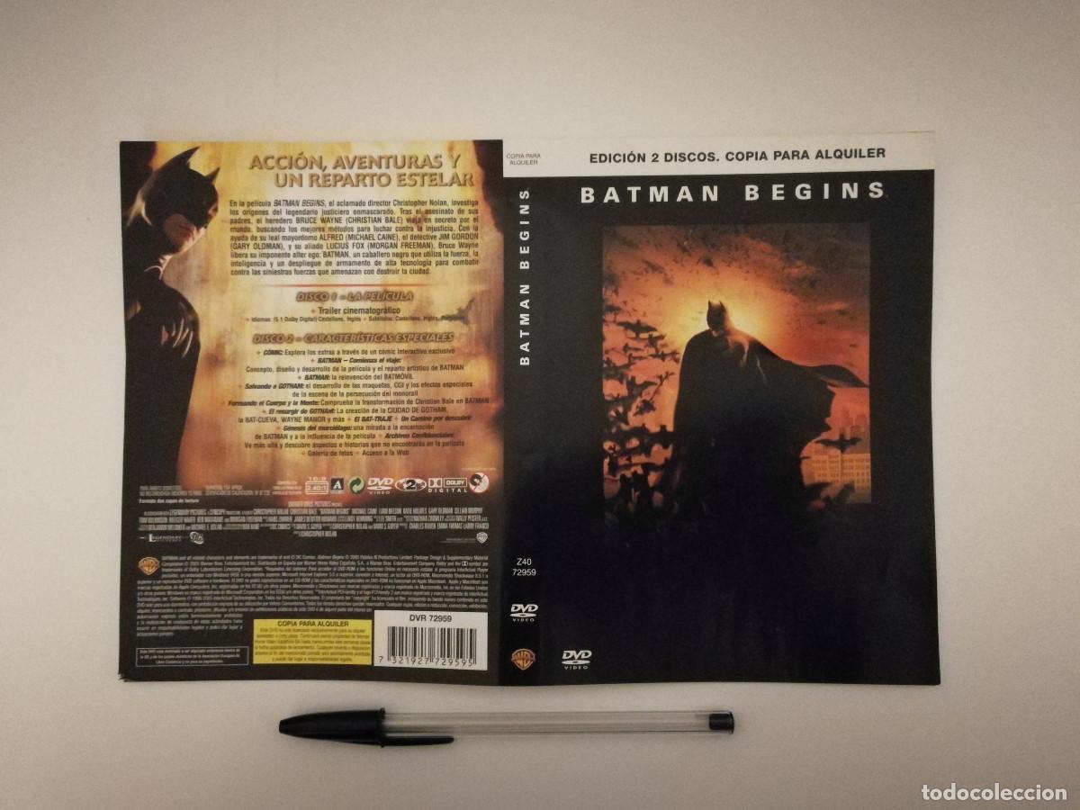 Cinema: CARATULA ORIGINAL -A4- BATMAN BEGINS