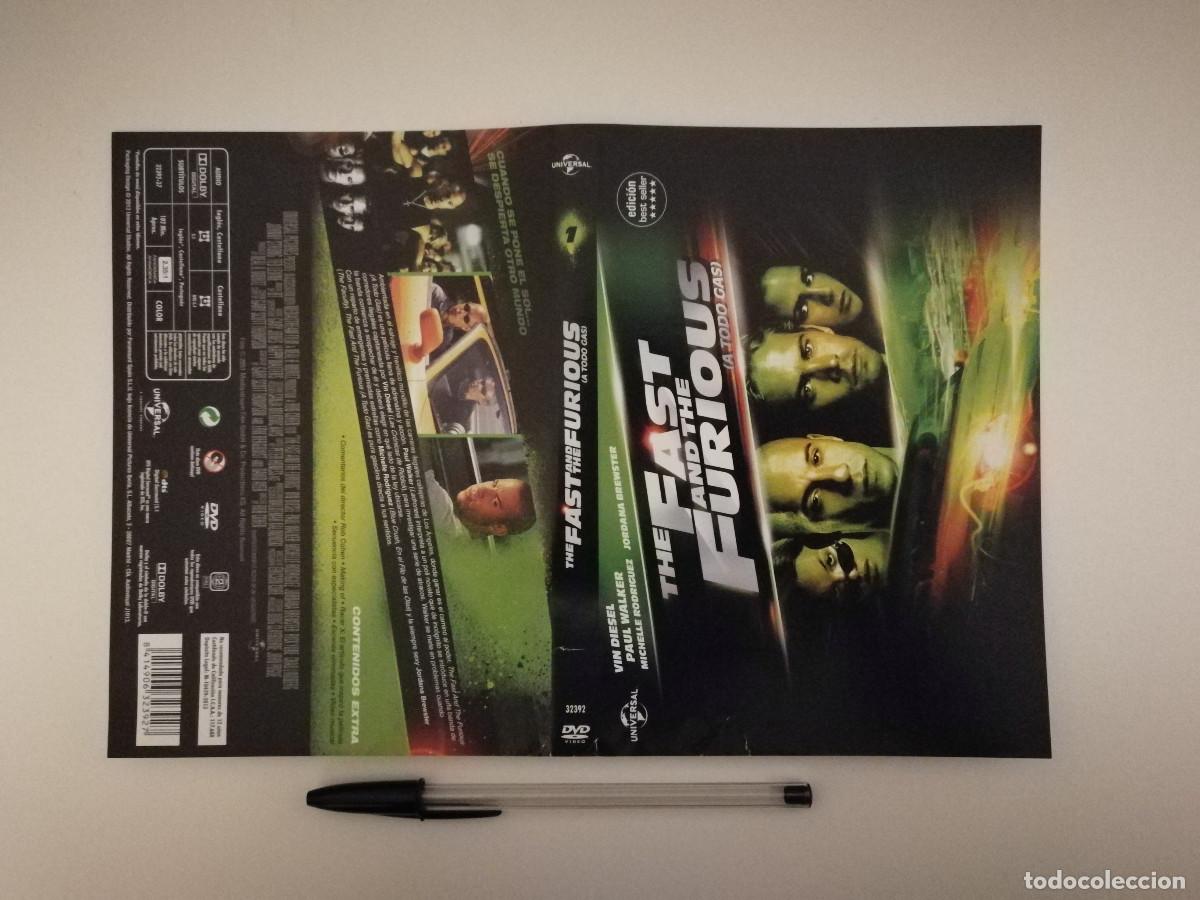 Cinema: CARATULA ORIGINAL -A4- THE FAST AND FURIOUS A TODO GAS