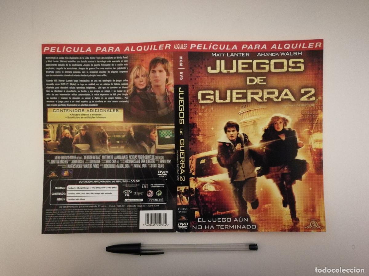 Cinema: CARATULA ORIGINAL -A4- JUEGOS DE GUERRA 2