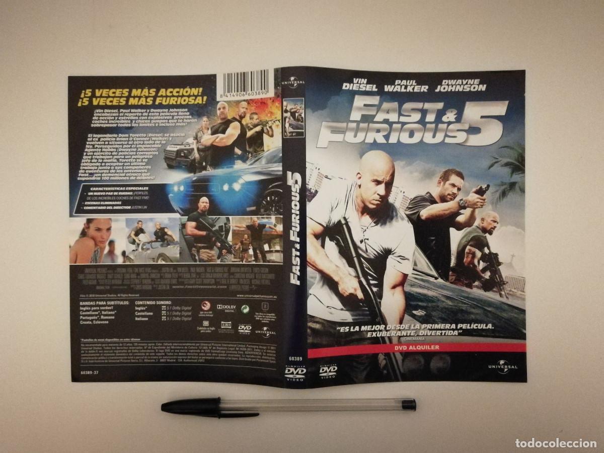 Cin&eacute;ma: CARATULA ORIGINAL -A4- FAST & FURIOUS 5