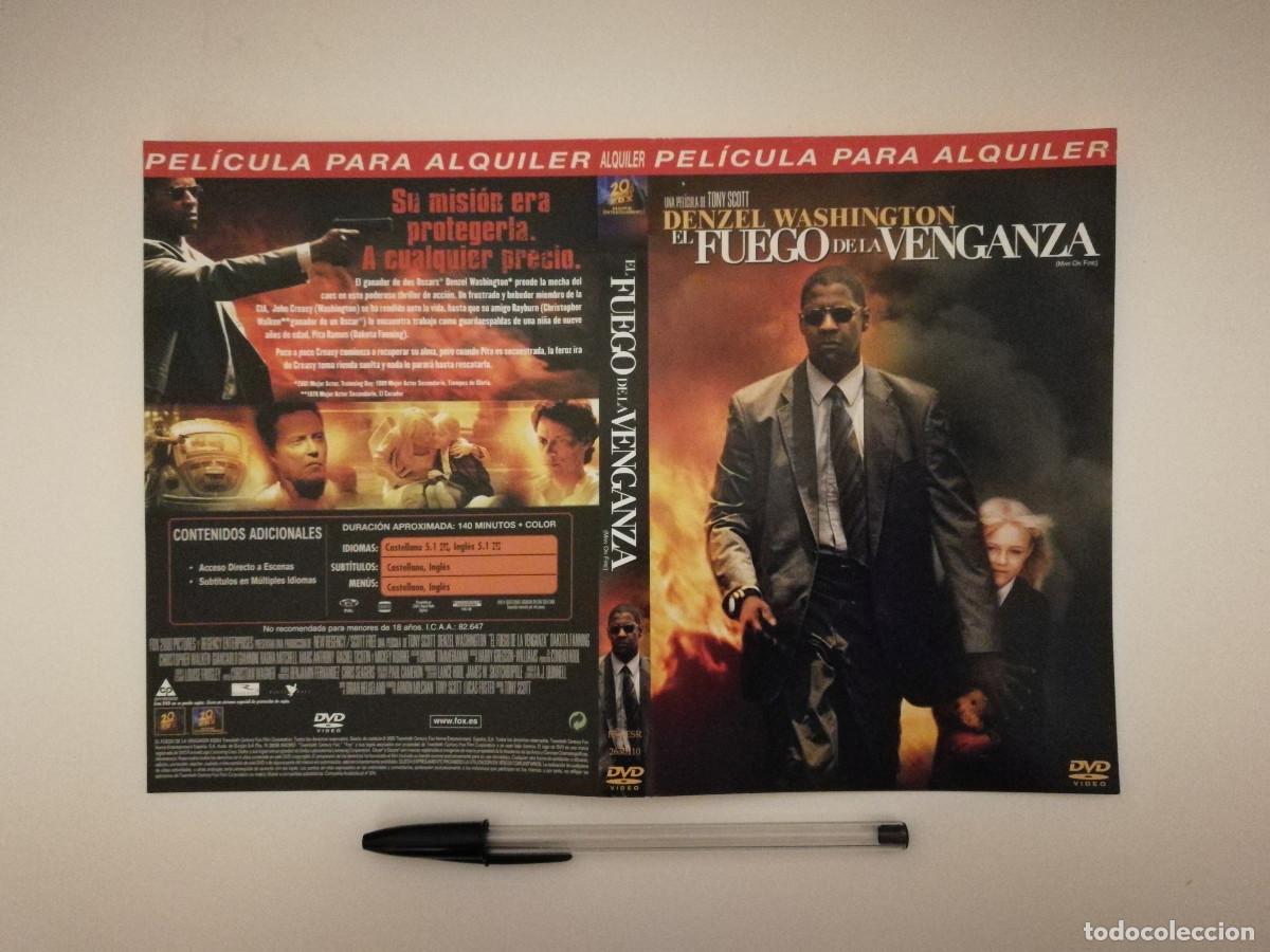 Cin&eacute;ma: CARATULA ORIGINAL -A4- EL FUEGO DE LA VENGANZA - DENZEL WASHINGTON