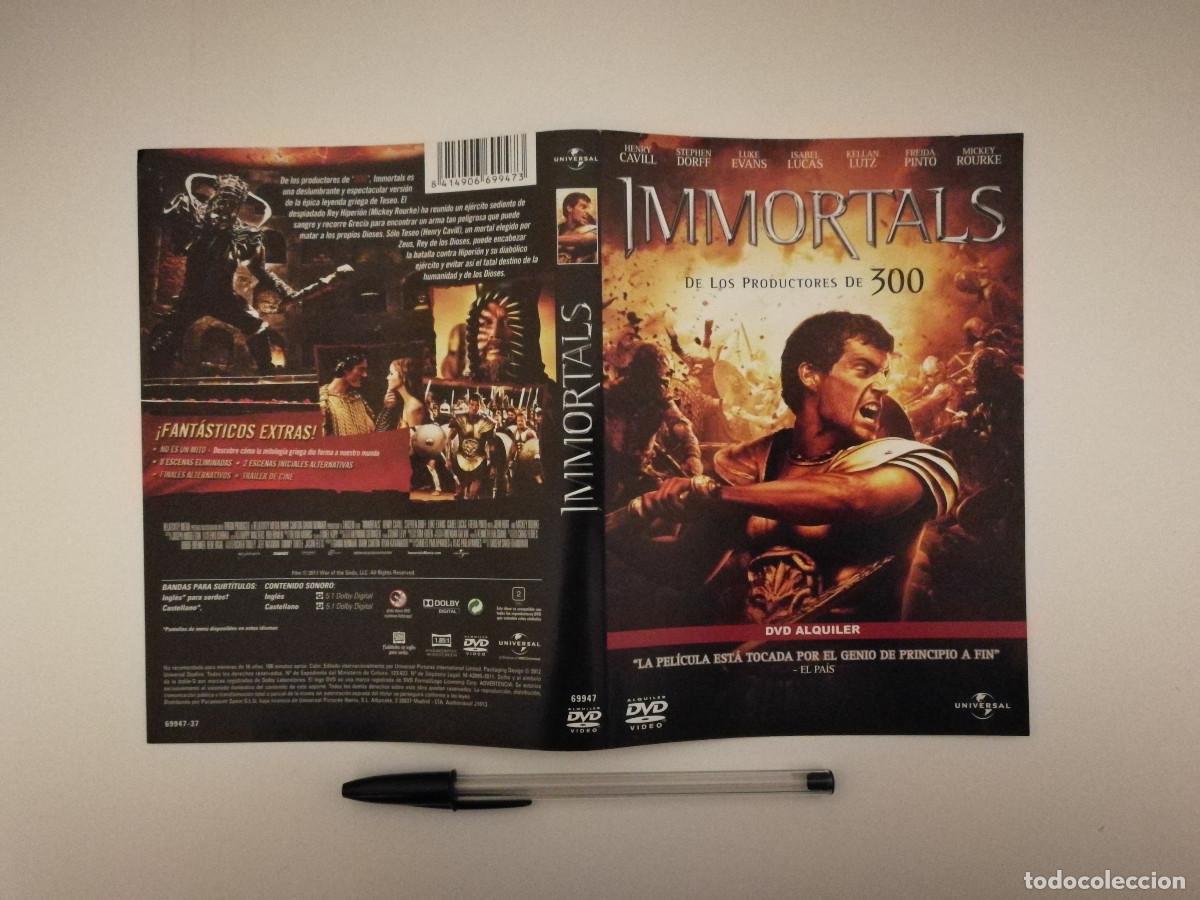 Cine: CARATULA ORIGINAL -A4- IMMORTALS - PEPLUM - HENRY CAVILL