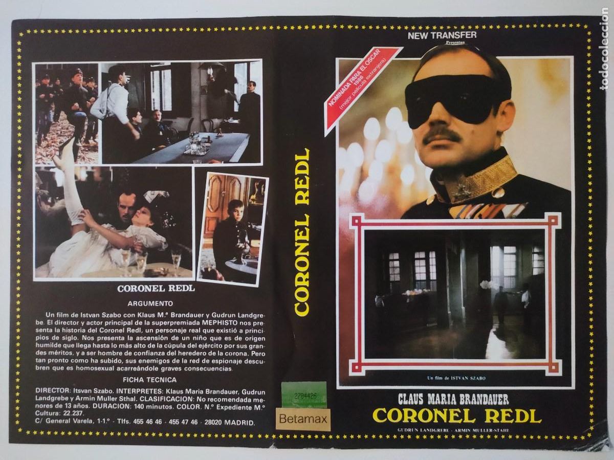 Cine: CARATULA - CORONEL REDL NEW TRANSFER BETA - Foto 1