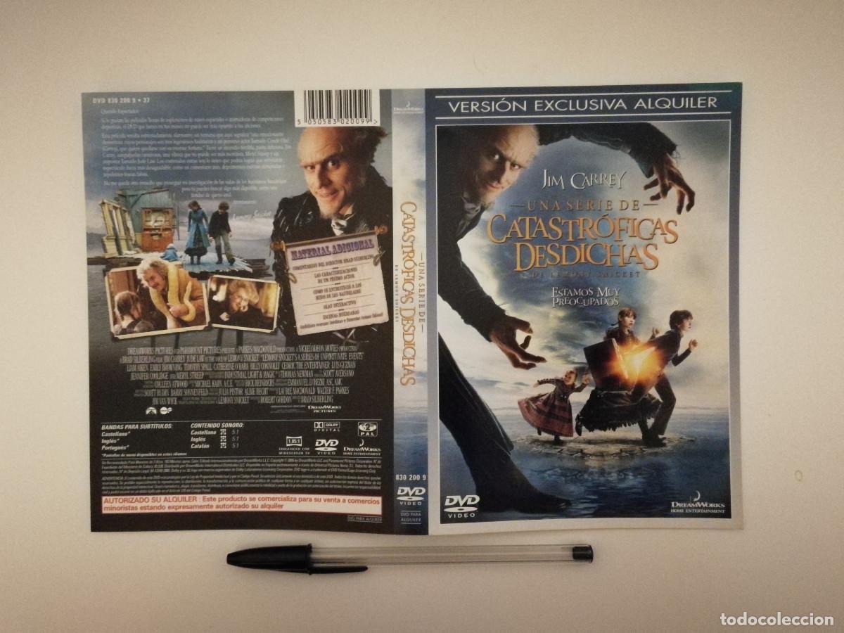 Cine: CARATULA ORIGINAL -A4-Una serie de catastr&oacute;ficas desdichas de Lemony Snicket - JIM CARREY