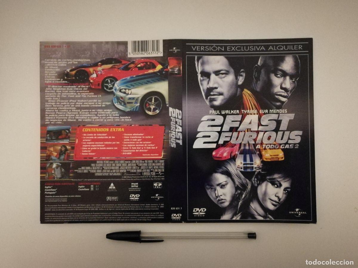 Cinema: CARATULA ORIGINAL -A4- 2 FAST 2 FURIOUS - PAUL WALKER