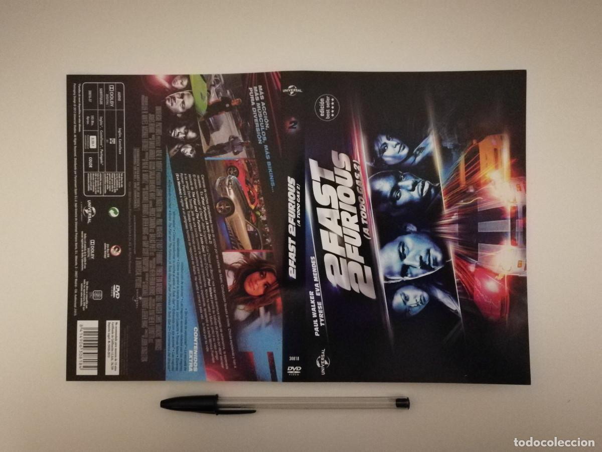 Kino: CARATULA ORIGINAL -A4- 2 FAST 2 FURIOUS - PAUL WALKER