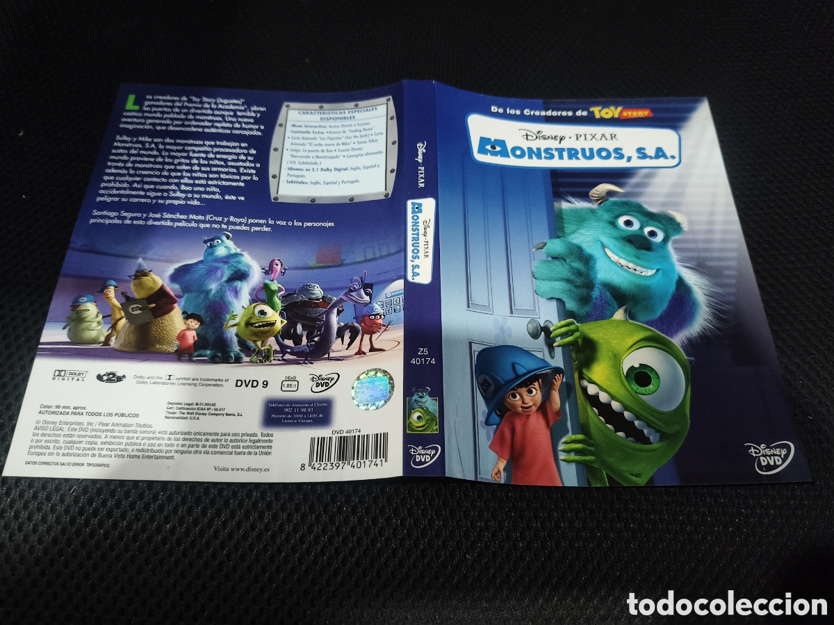 Cine: Car&aacute;tula DVD - monstruos s.a - Foto 1