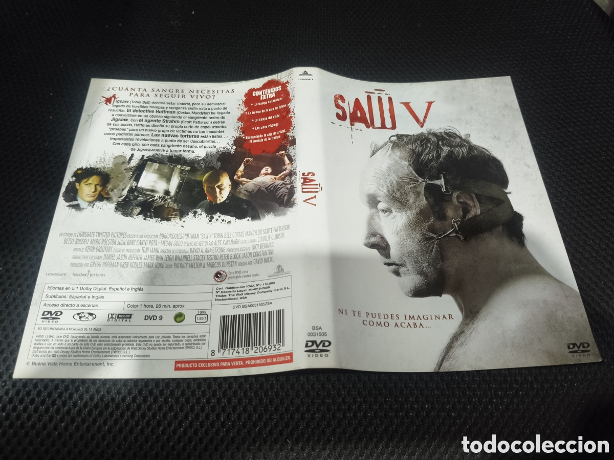 Kino: Car&aacute;tula DVD - saw 5