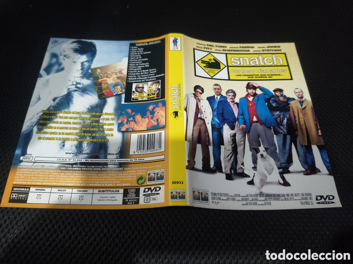 Cinema: Car&aacute;tula DVD - snatch cerdos y diamantes