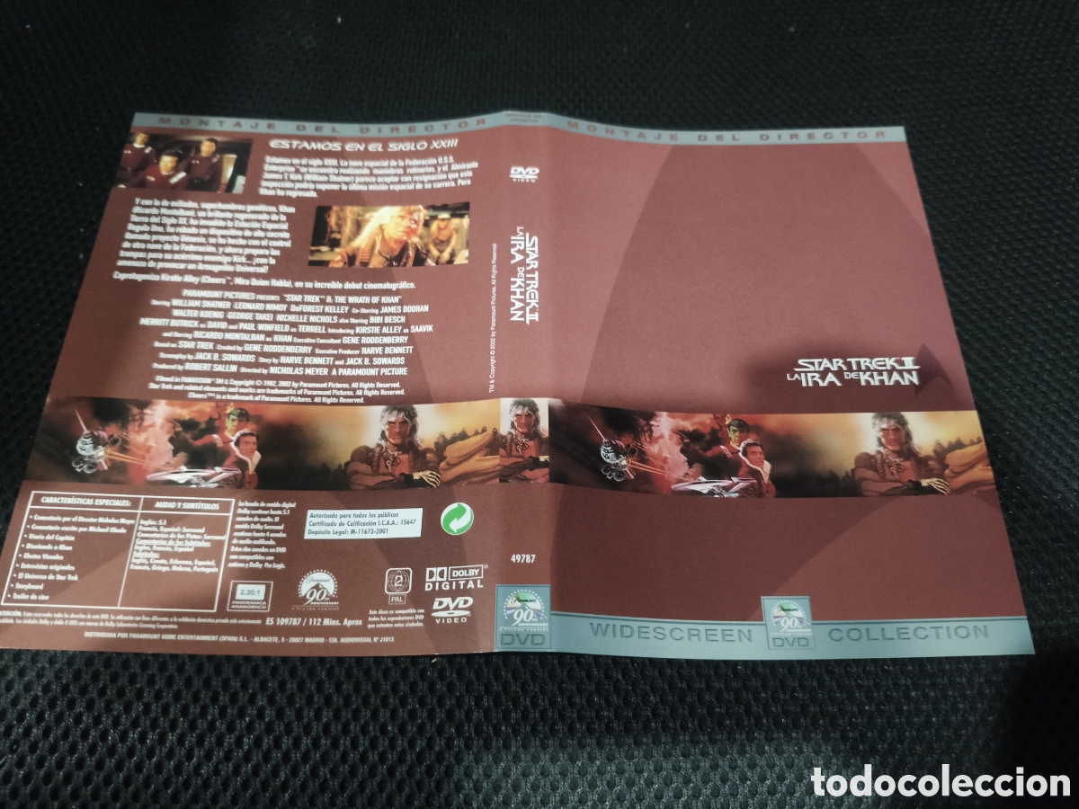 Cinema: Car&aacute;tula DVD - star Trek 2 la ira de khan