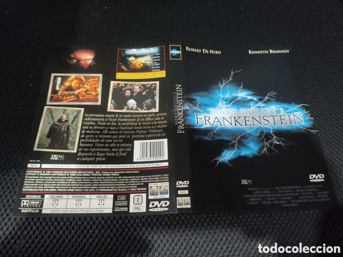 Cine: Car&aacute;tula DVD - Frankenstein - Foto 1
