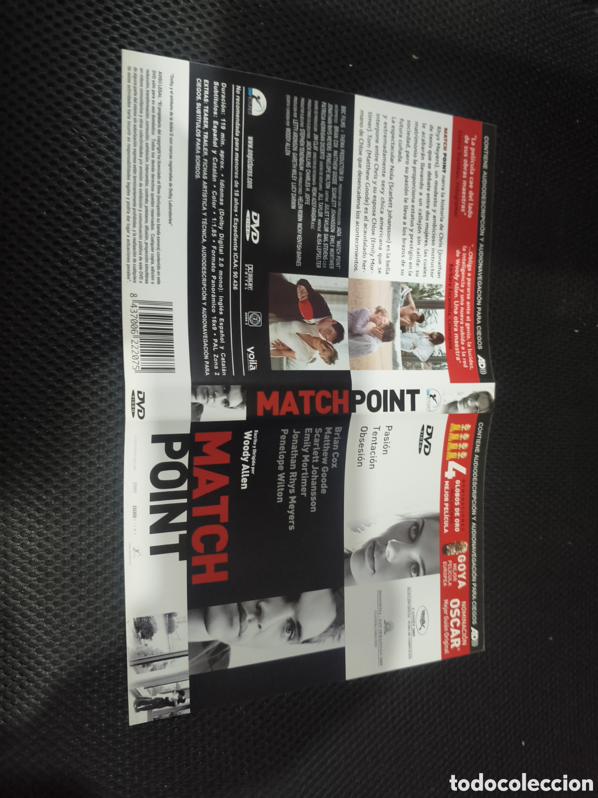 Cinema: Car&aacute;tula DVD - match point