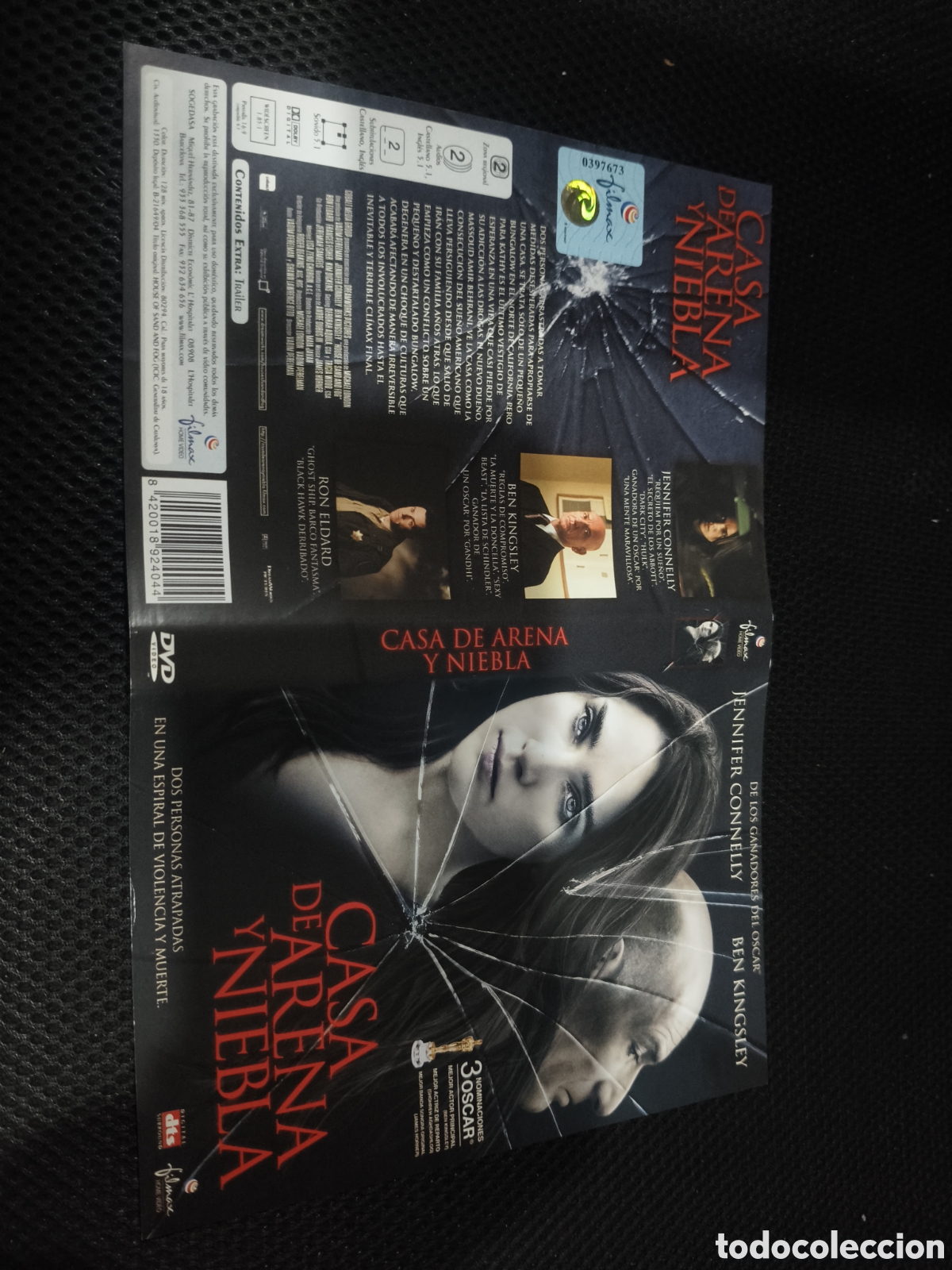 Cinema: Car&aacute;tula DVD - casa de arena y niebla