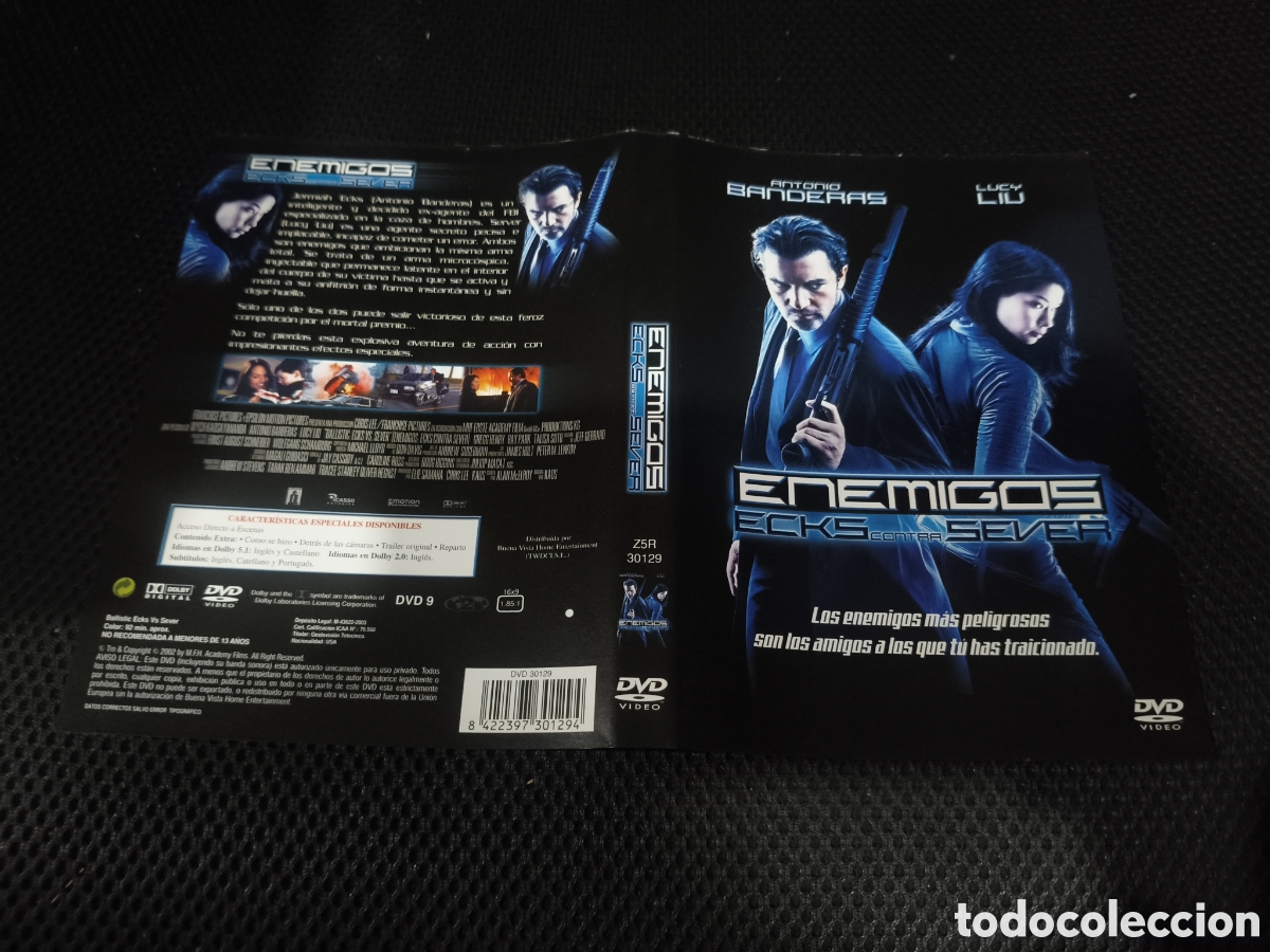 Cine: Car&aacute;tula DVD - enemigos - Foto 1