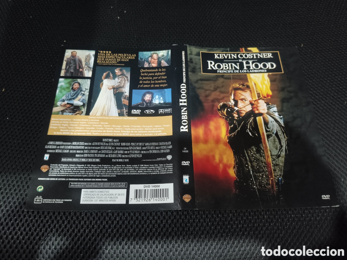 Cin&eacute;ma: Car&aacute;tula DVD - Robin hood pr&iacute;ncipe de los ladrones