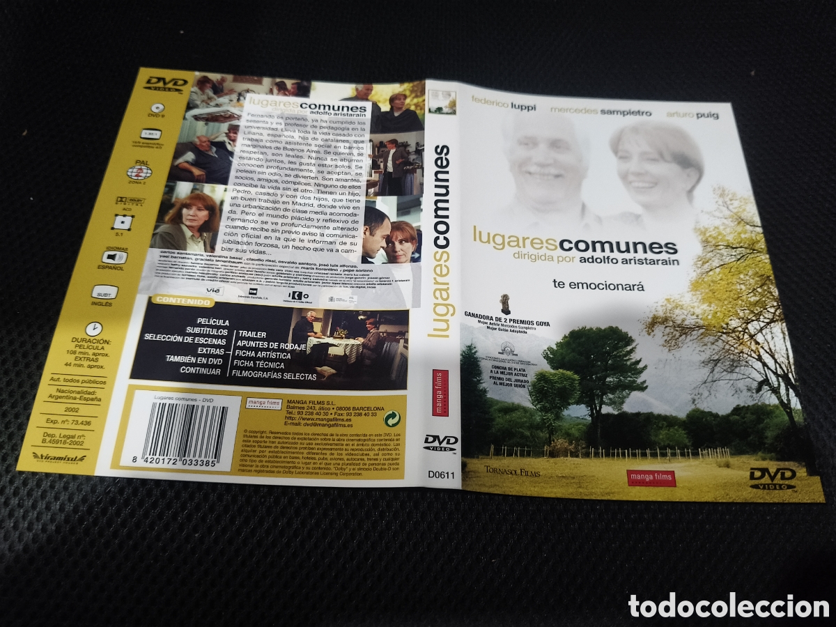 Cine: Car&aacute;tula DVD - Lugares comunes