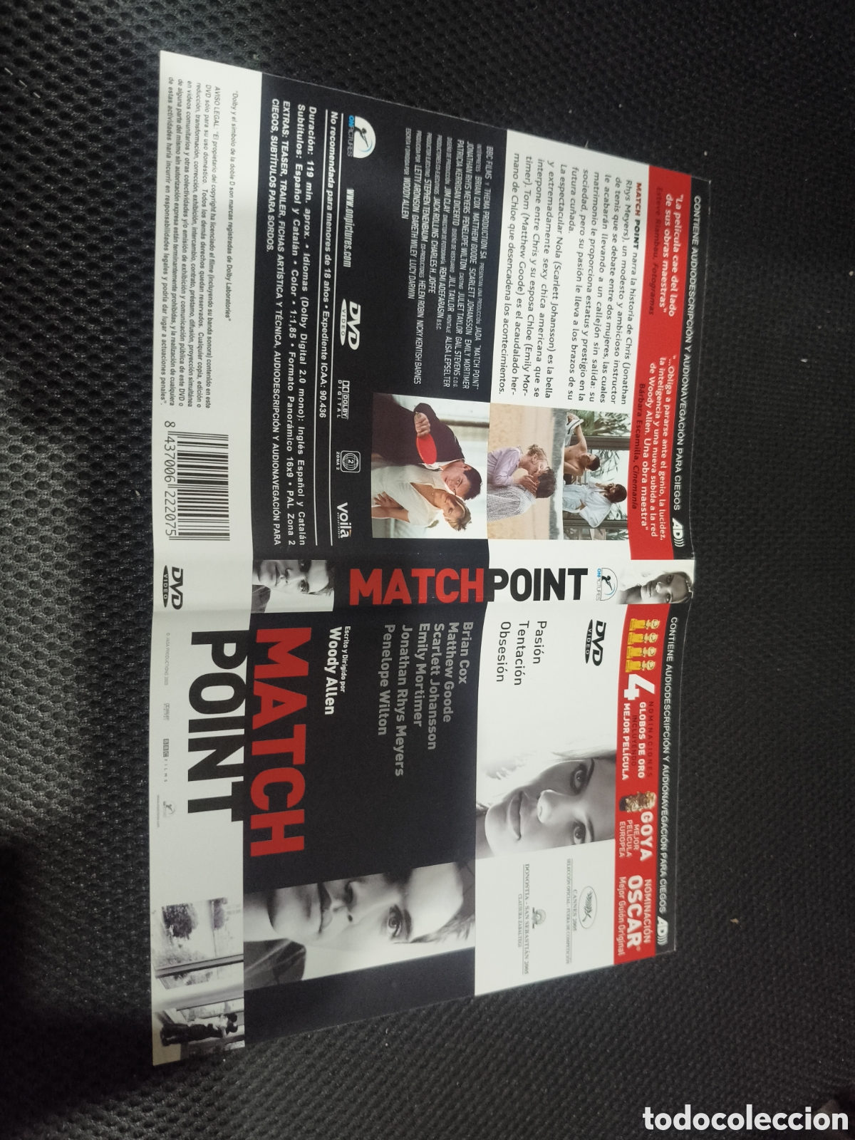 Cine: Car&aacute;tula DVD - match point - Foto 1