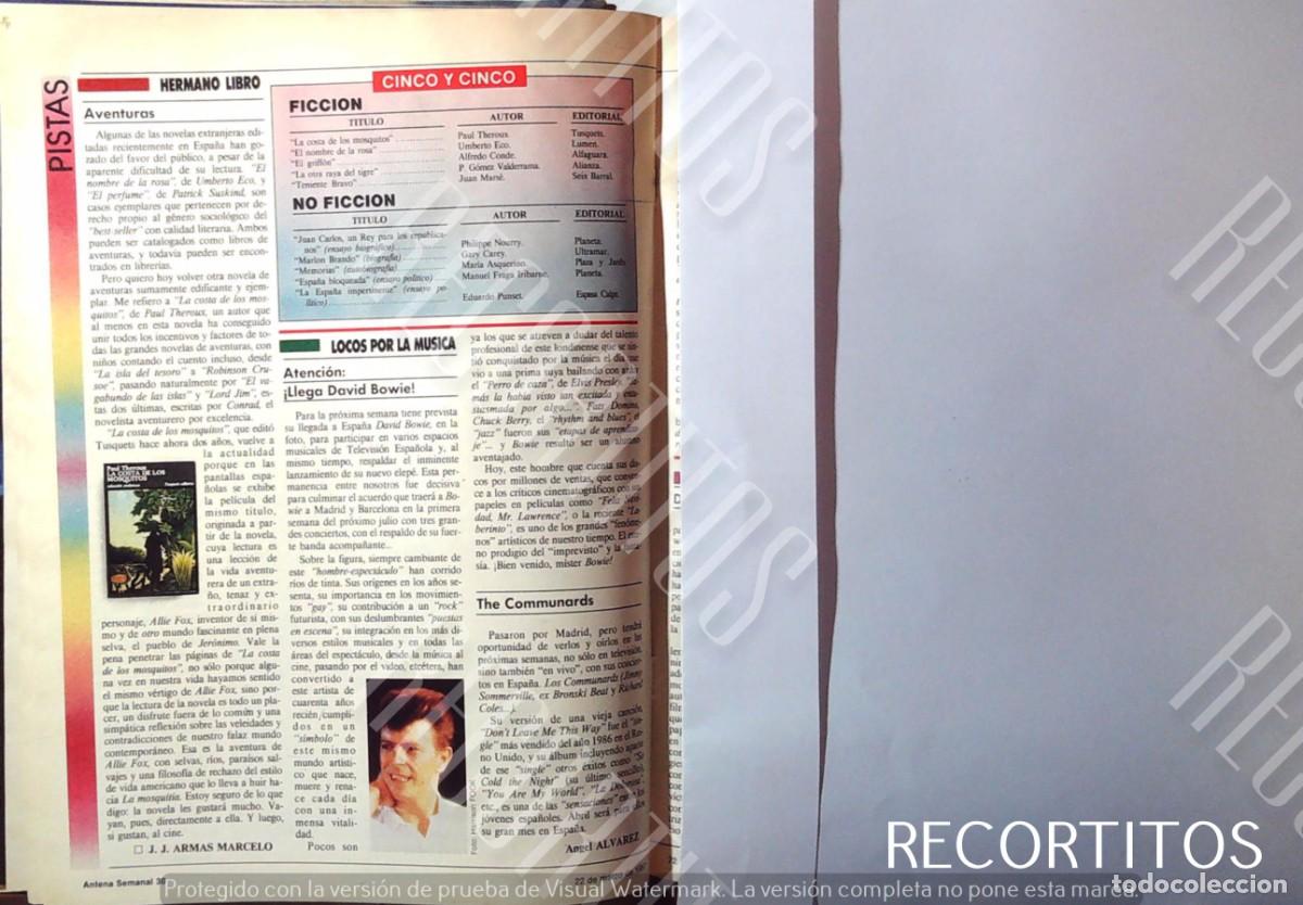 Cine: 1987 DAVID BOWIE EN ESPA&Ntilde;A - Foto 1