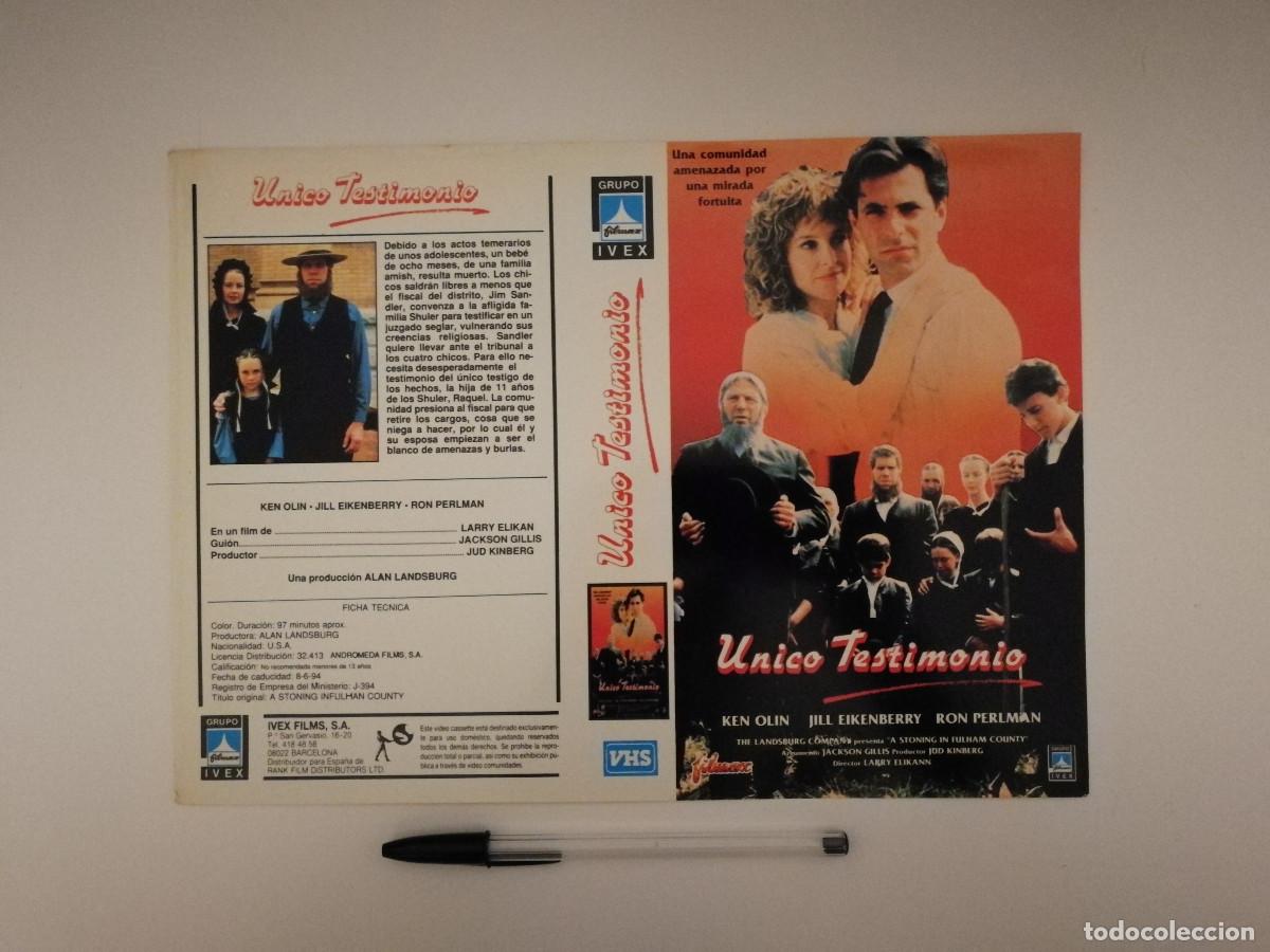 Kino: CARATULA ORIGINAL -A4- UNICO TESTIMONIO - KEN OLIN - JILL EIKENBERRY - RON PERLMAN
