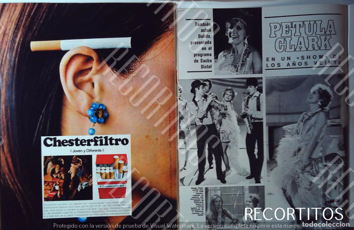 Cine: CHESTERFIELD CIGARRILLOS TABACO ANUNCIO PUBLICIDAD petula clark