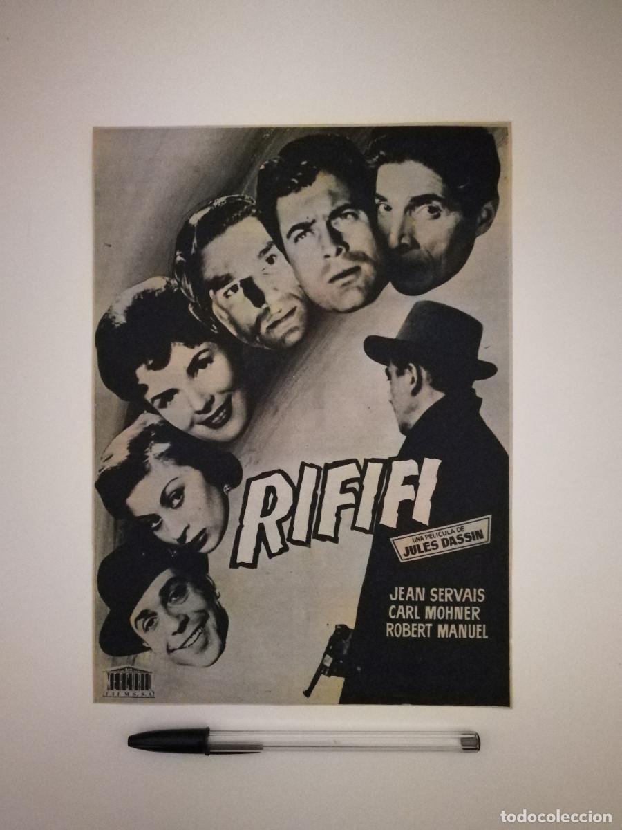 Cinema: ANTIGUO ANUNCIO ENCARTONADO - RIFIFI - JEAN SERVAIS - CINE FRANCES - JULES DASSIN