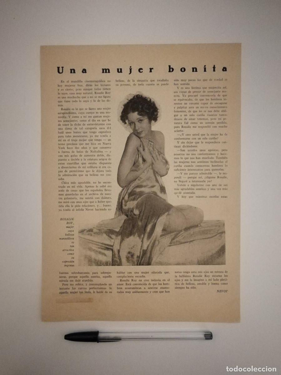 Cinema: ANTIGUO ANUNCIO ENCARTONADO -A4- ROSALIE ROY