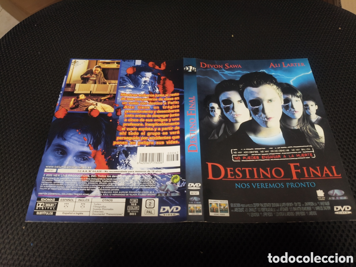Cinema: Car&aacute;tula DVD - destino final