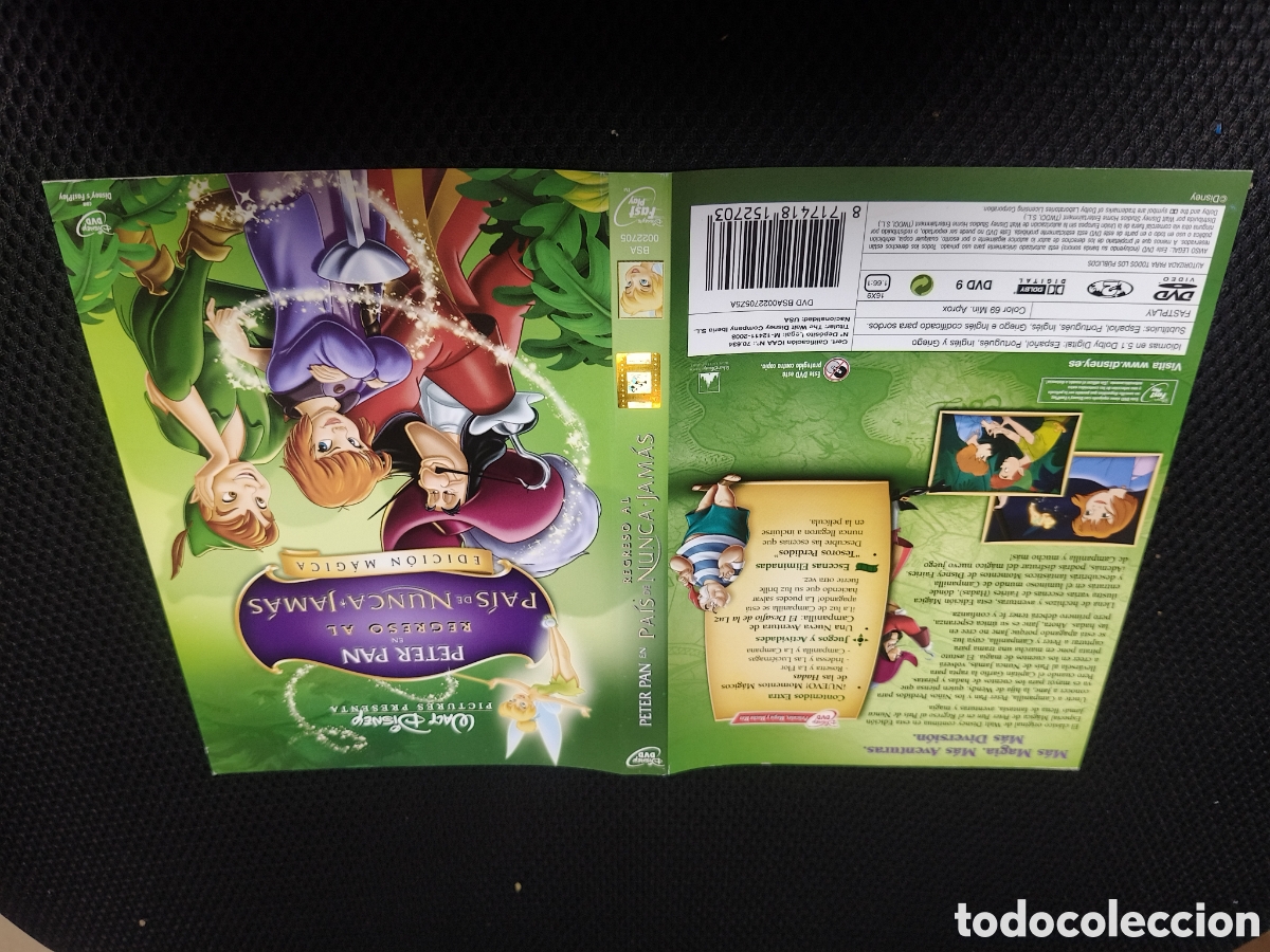 Cinema: Car&aacute;tula DVD - Peter pan el regreso al pa&iacute;s de nunca jamas