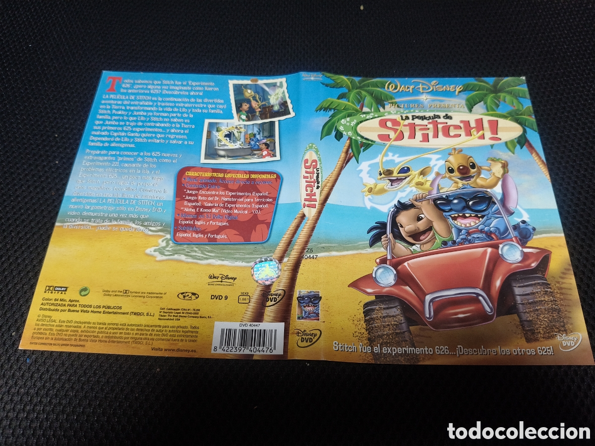 Cinema: Car&aacute;tula DVD - la pel&iacute;cula de Stitch