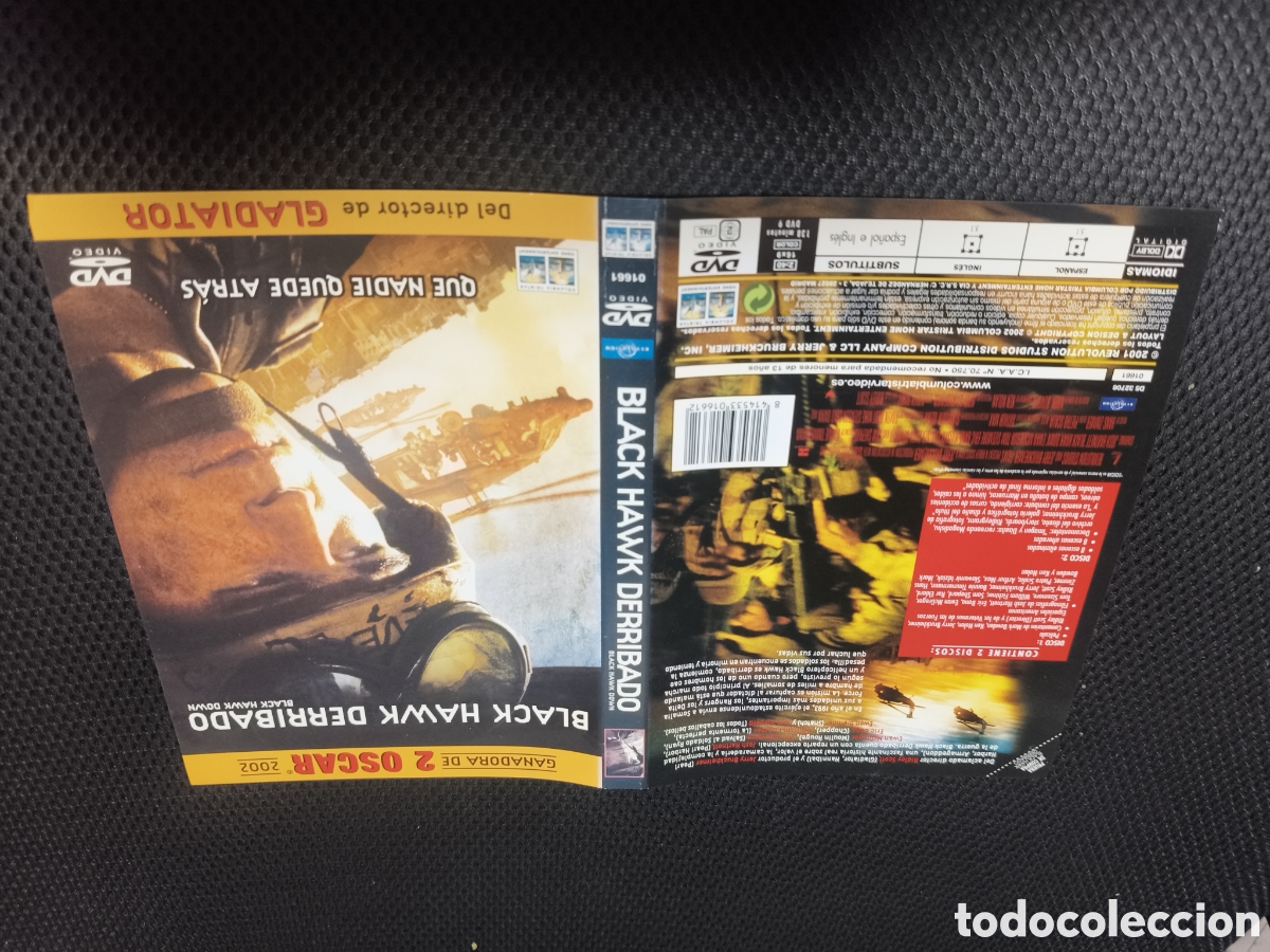 Cinema: Car&aacute;tula DVD - black hawk derribado