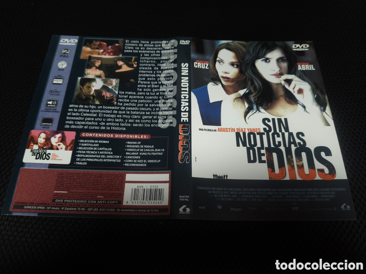 Cin&eacute;ma: Car&aacute;tula DVD - sin noticias de dios