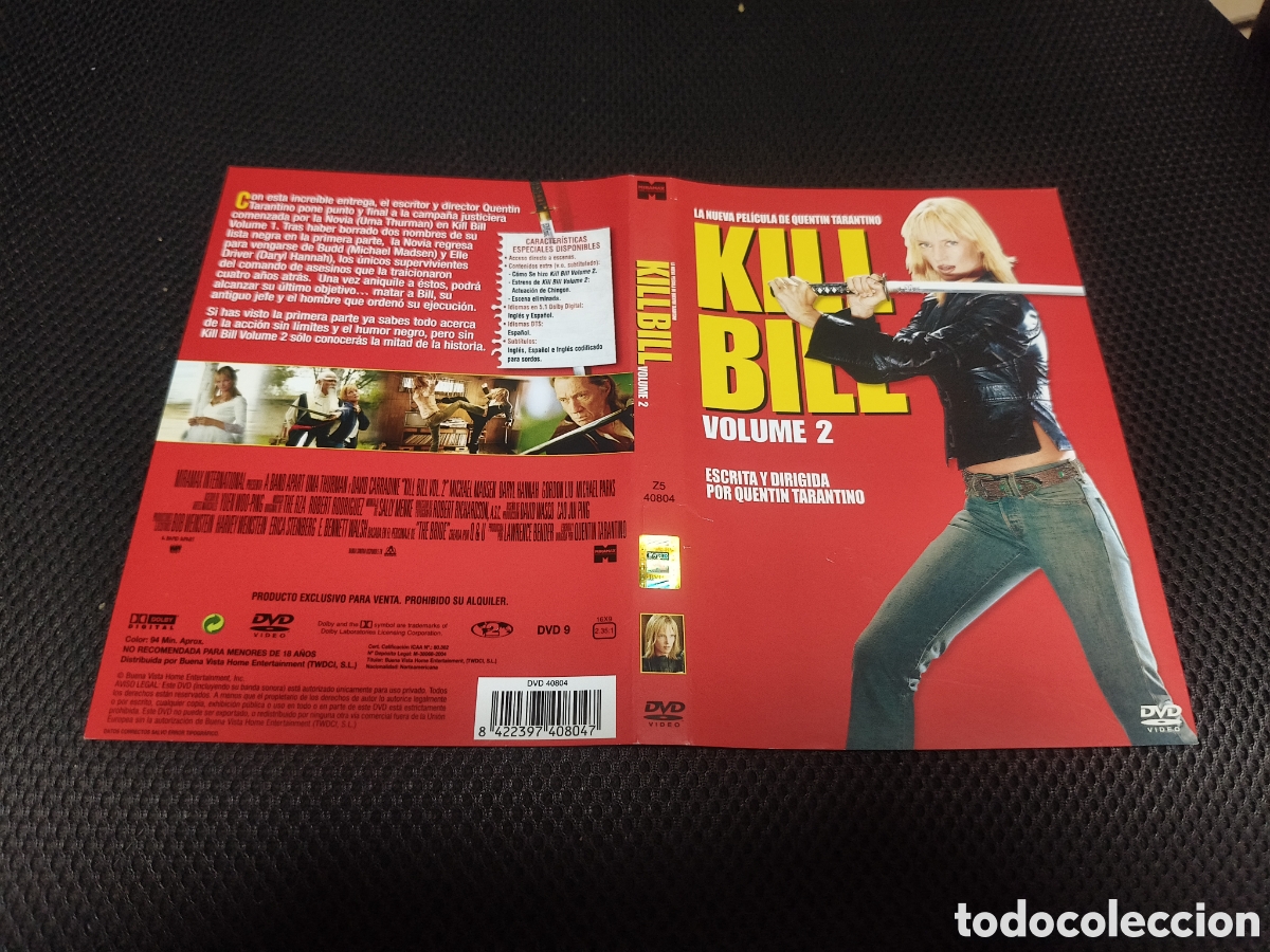 Cin&eacute;ma: Car&aacute;tula DVD - kill bill vol 2