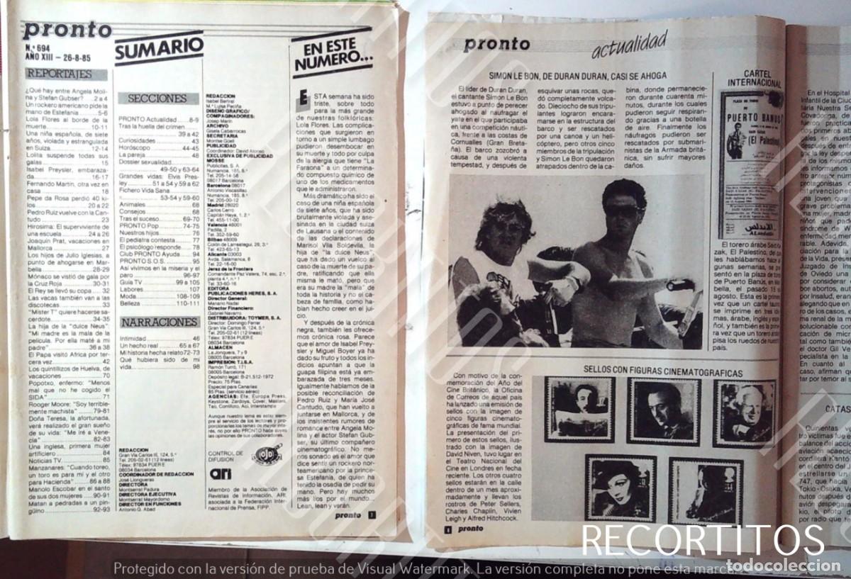 Cinema: SIMON LE BON DURAN DURAN SELLOS DE CINE