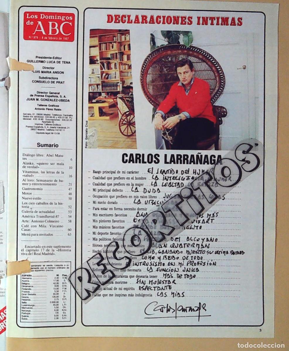 Kino: CARLOS LARRA&Ntilde;AGA DECLARACIONES INTIMAS