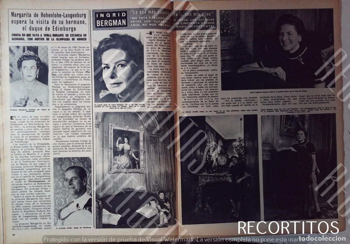 Cine: INGRID BERGMAN MARGARITA DE HOHENLOHE LANGENBURG HERMANA DEL DUQUE DE EDIMBURGO