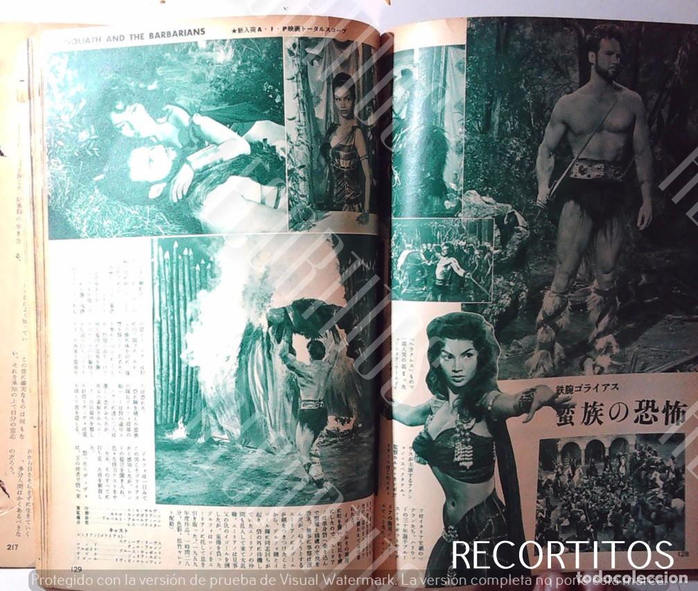 Cine: CLIPPINGS 1960 JAPAN GOLIATH AND THE BARBARIANS Steve Reeves, Chelo Alonso, Bruce Cabot