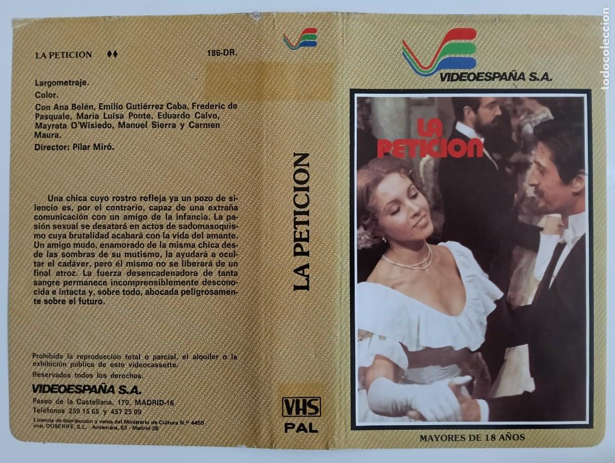 Cin&eacute;ma: CARATULA - LA PETICION VIDEO ESPA&Ntilde;A VHS