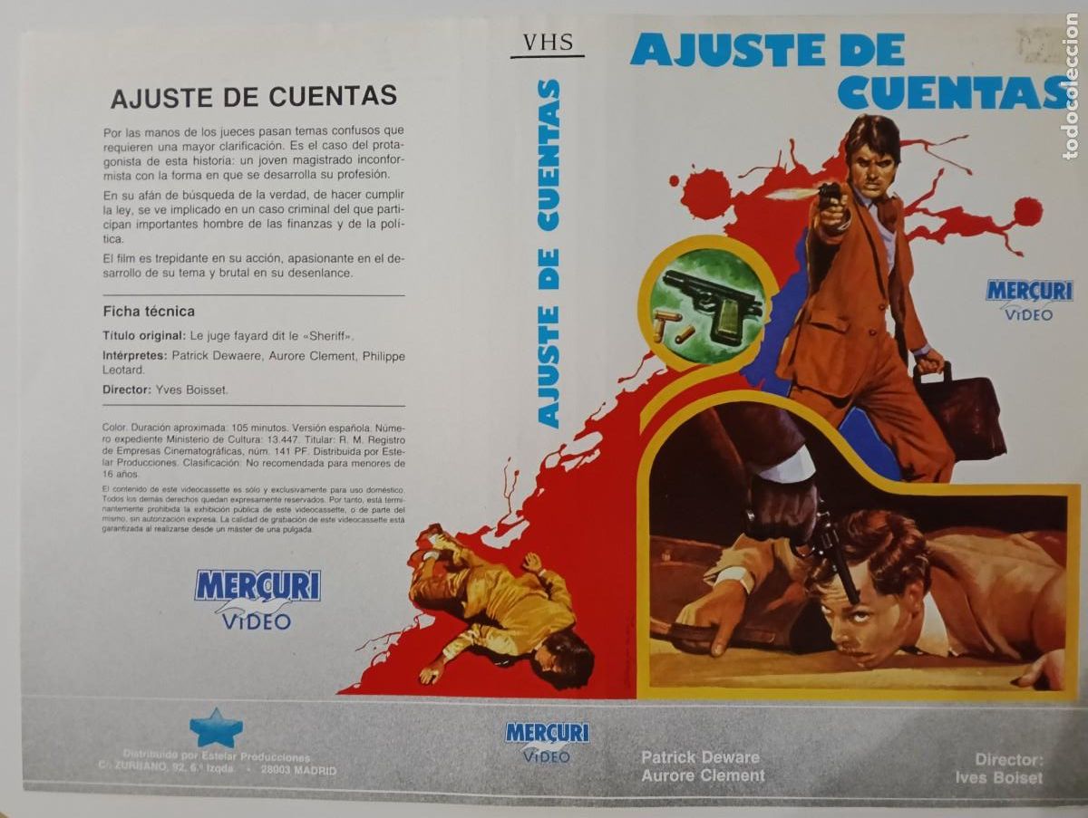 Cinema: CARATULA - AJUSTE DE CUENTA MERCURI VHS