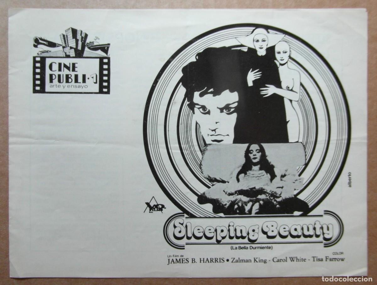 Cinema: *Sleeping Beauty* Cine Publi-1, Barcelona 1973. D&iacute;ptico 177x237 mm.