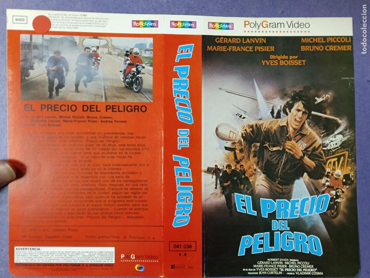 Cine: CARATULA - EL PRECIO DEL PELIGRO POLYGRAM BETA - Foto 1