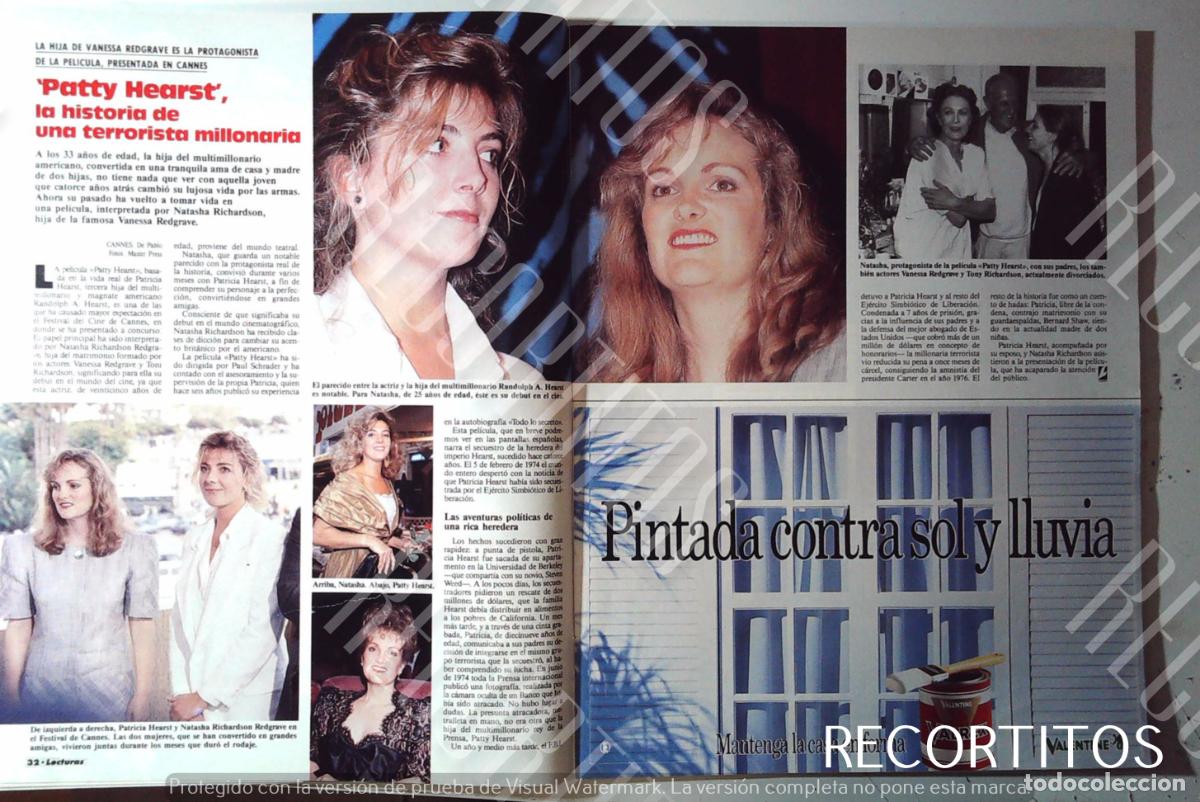 Cinema: PATTY HEARST NATASHA RICHARDSON VANESSA REDGRAVE