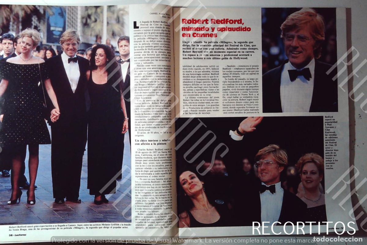 Cinema: ROBERT REDFORD MELANIE GRIFFITH SONIA BRAGA RICHARD GERE CANNES