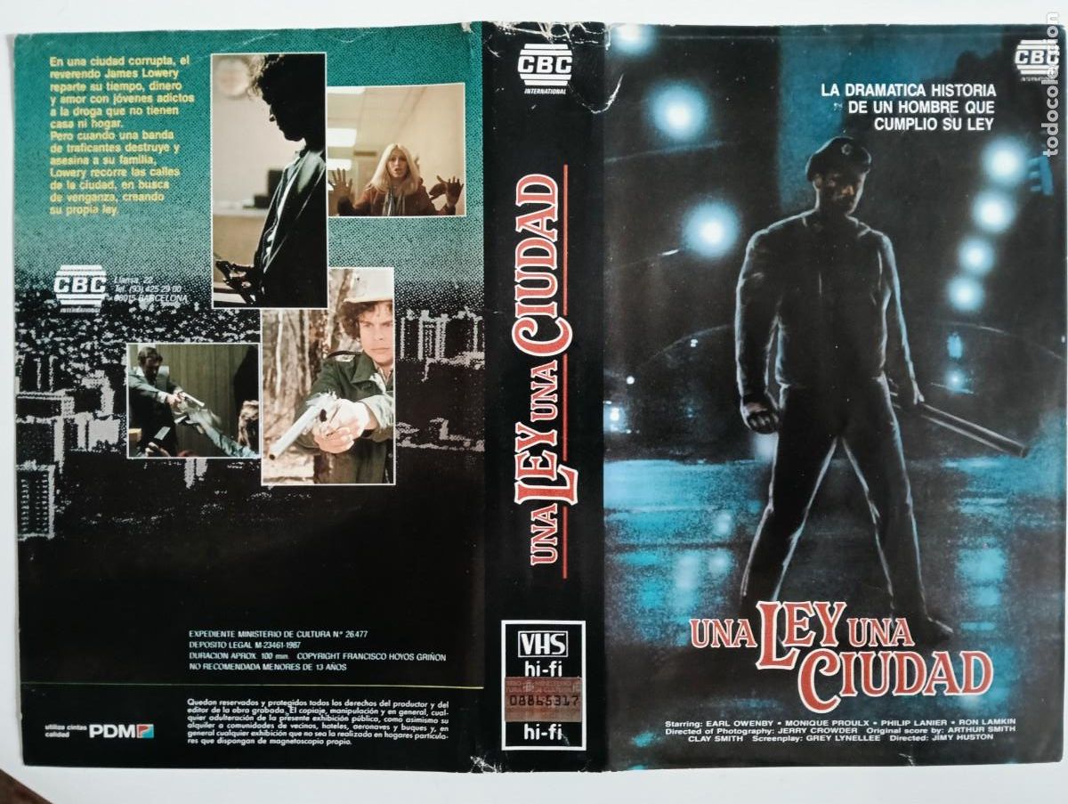 Cinema: CARATULA - UNA LEY UNA CIUDAD CBC VHS